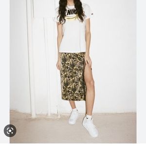 NEW UO Leopard Cheetah Lace Midi Skirt